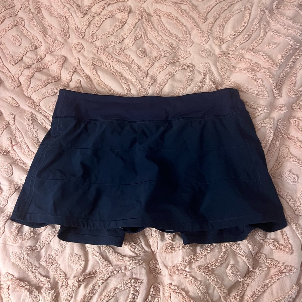 Lululemon Pace Rival Navy Tennis Skirt